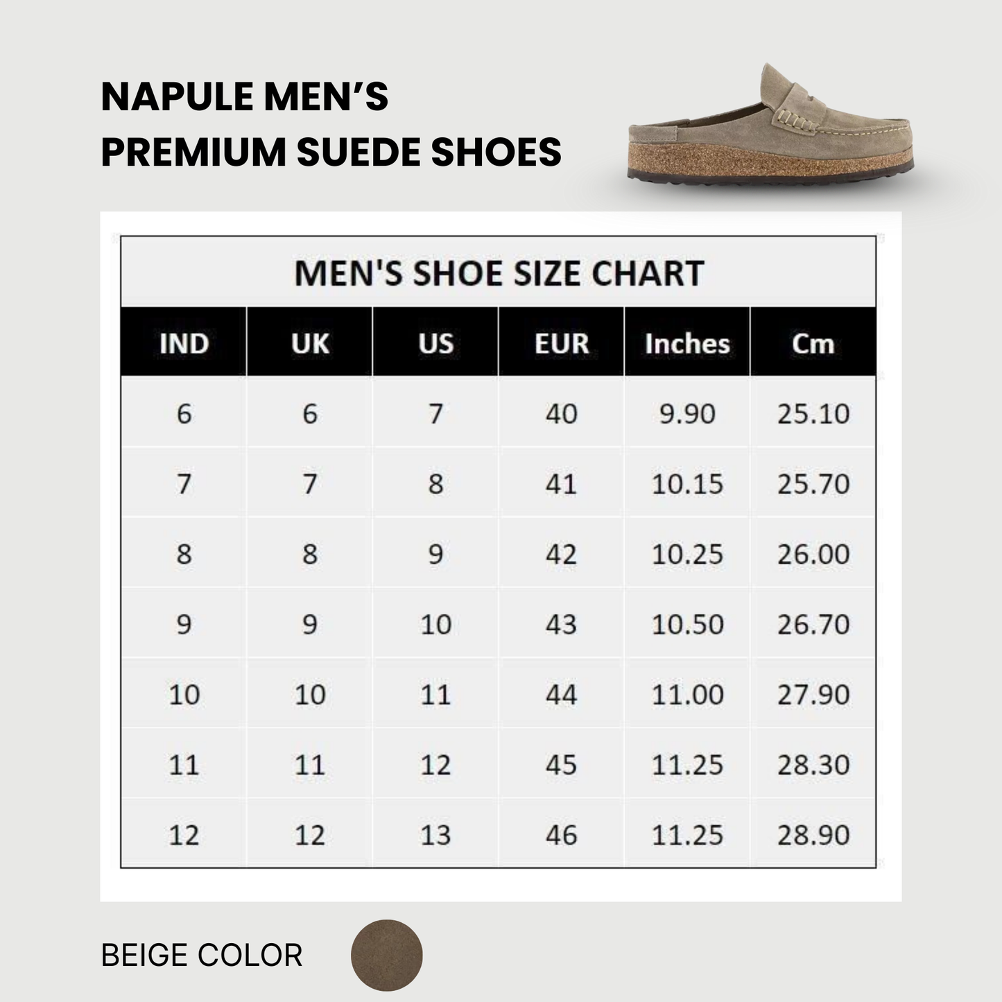 Napule™ Men’s Premium Suede Shoes (Beige)
