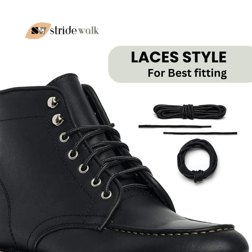 StridePro Diplomat Wedge Leather Boots Black | Premium🔥