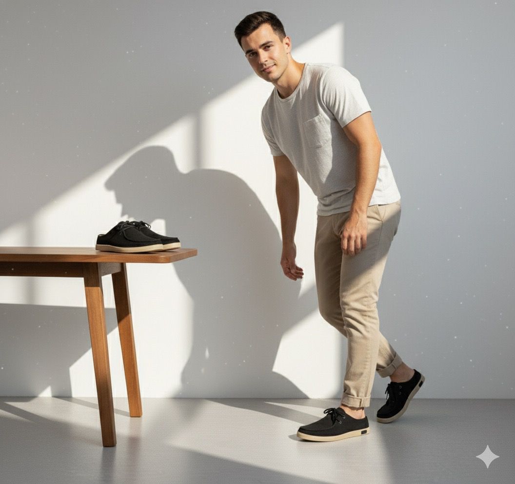 Aetos Men’s Black Linen Fisherman Slip-On Shoes