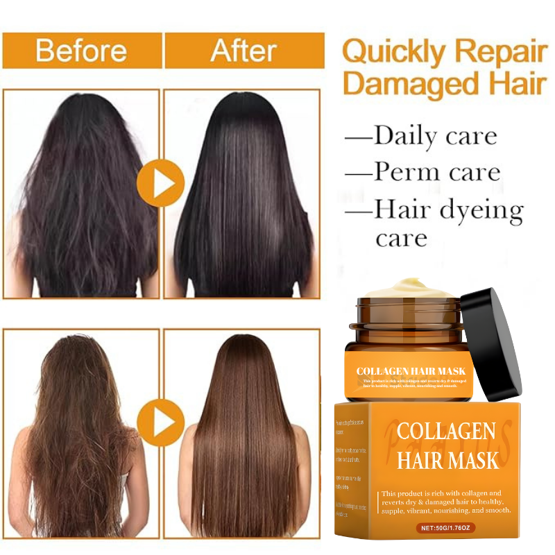 HairReborn Collagen Hair Mask Duo | Hair Repair & Shine | Buy 1 Get 1