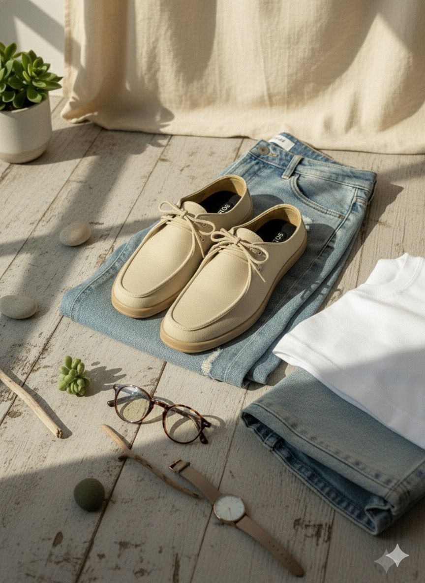 Aetos Men’s Beige Linen Fisherman Slip-On Shoes