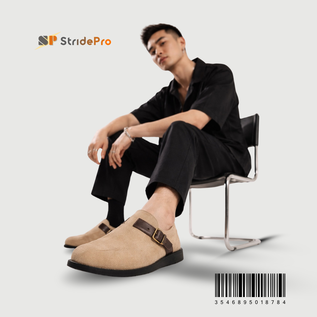 StridePro Men’s Half Retro Casual Shoe (Beige)