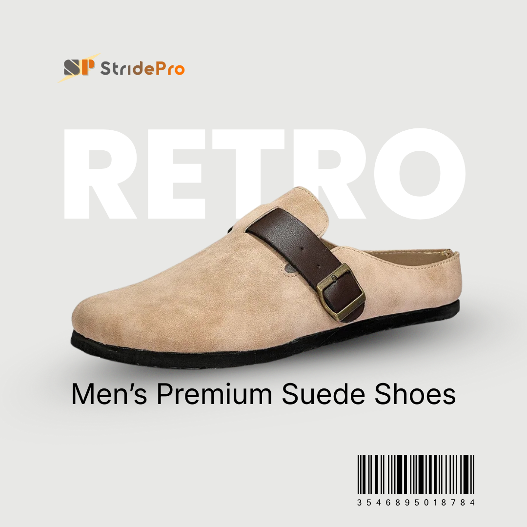 StridePro Men’s Half Retro Casual Shoe (Beige)
