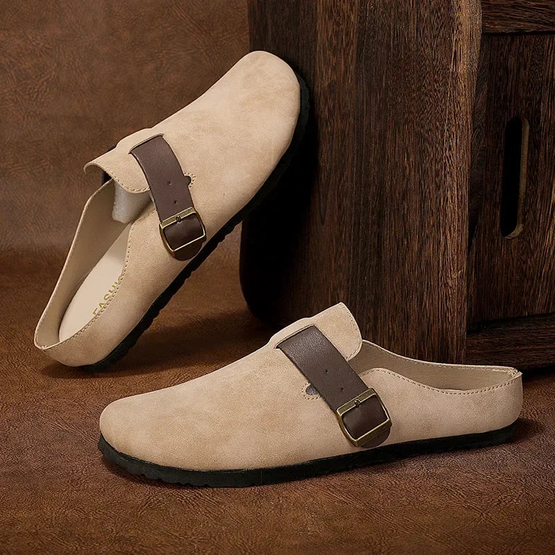 StridePro Men’s Half Retro Casual Shoe (Beige)