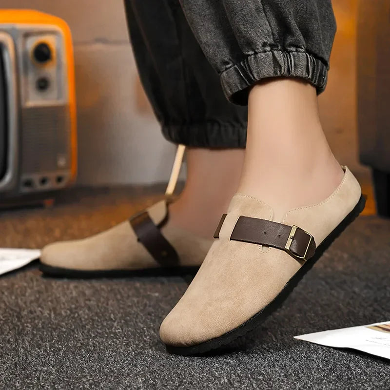 StridePro Men’s Half Retro Casual Shoe (Beige)