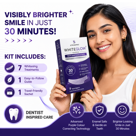 StridePro WhiteGlow Advanced Teeth Whitening Strips (7 Treatments)