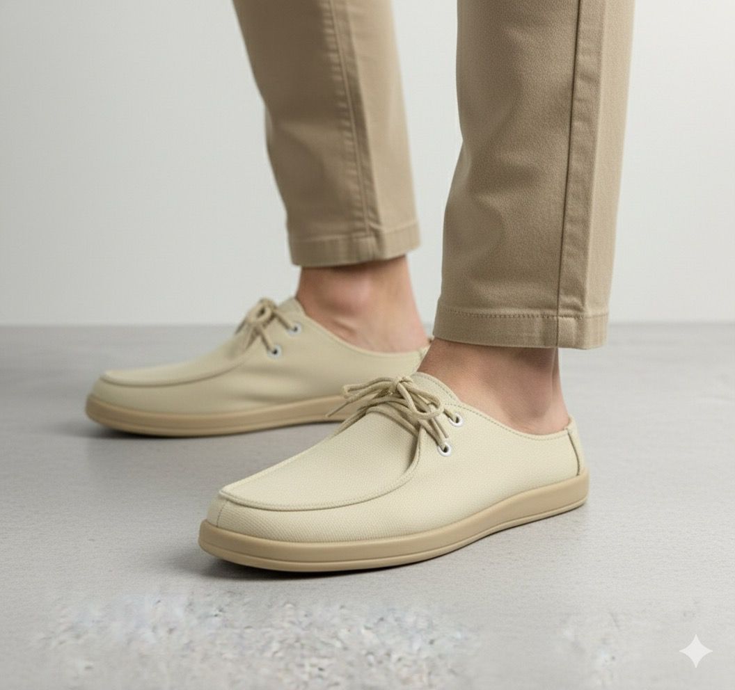 Aetos Men’s Beige Linen Fisherman Slip-On Shoes